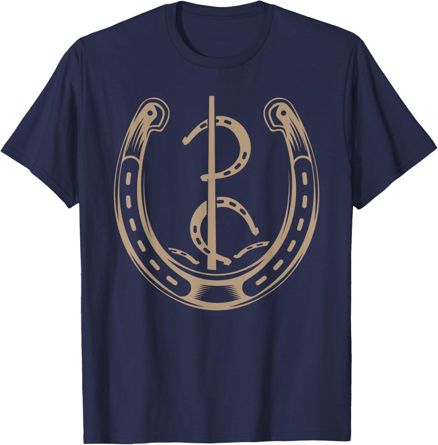 Horseshoe Throwing T-Shirt - T-Shirt | Navy