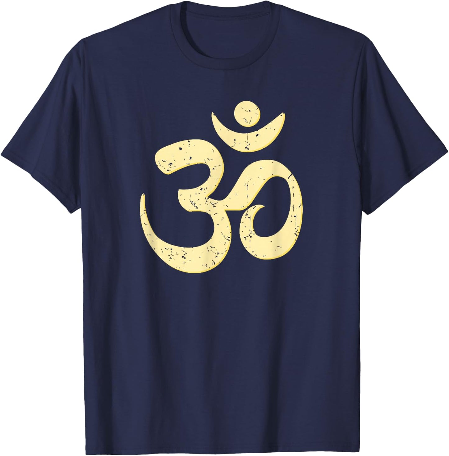 Rich Sphere Om Omkar Aum Symbol Spiritual Yoga Meditation Zen Vintage T-Shirt - T-Shirt | Navy