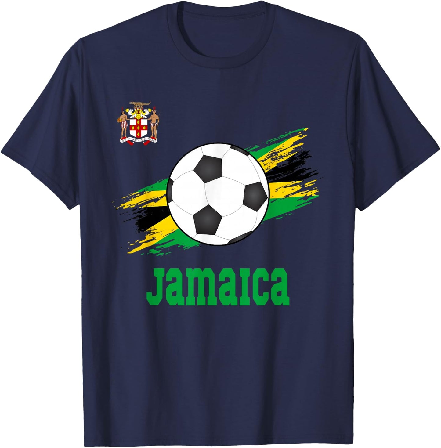 Jamaica Soccer Jamaican Football Jamaica Futbol T-Shirt - T-Shirt | Navy