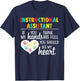 Instructional Assistant Cute Heart Appreciation T-Shirt - T-Shirt | Navy
