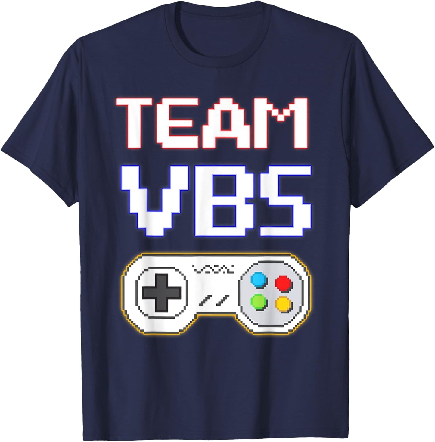 I Love VBS 2025 Team VBS Game Vacation Bible School Gamer T-Shirt - T-Shirt | Navy