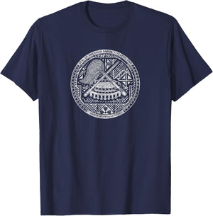 Seal of American Samoa Flag Pago Pago T-Shirt - T-Shirt | Navy