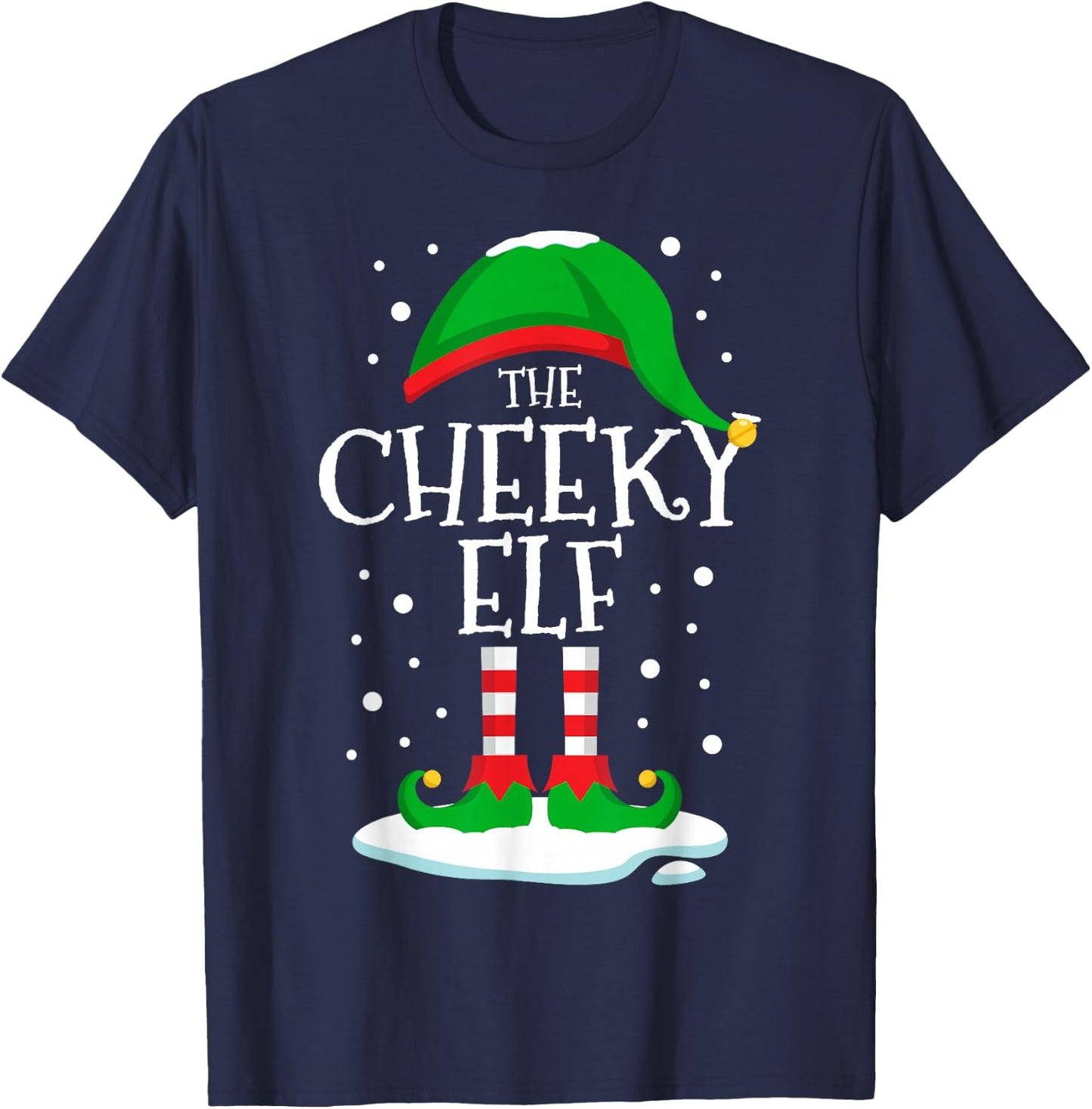 The Cheeky Elf Christmas Family Matching Xmas Group Funny T-Shirt - T-Shirt | Navy