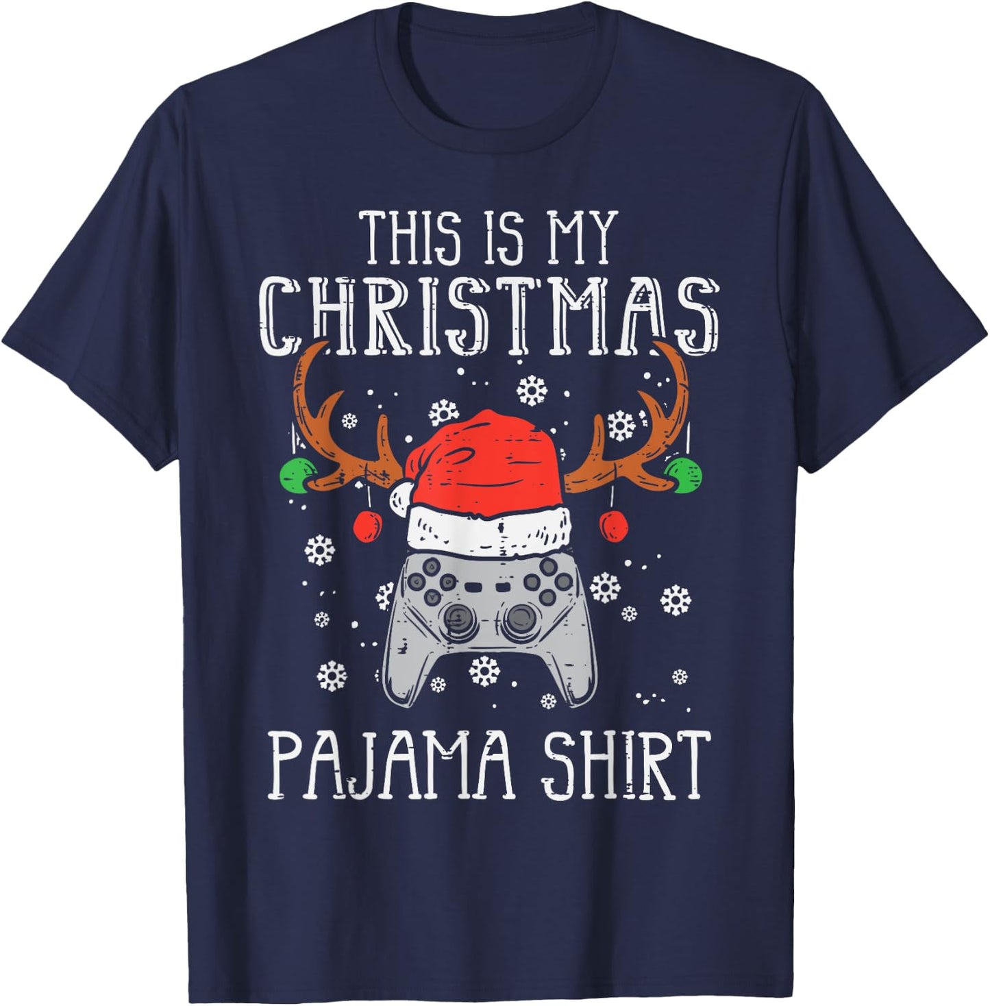 This Is My Christmas Shirt Gamer Xmas Boys Men Girls Youth T-Shirt - T-Shirt | Navy