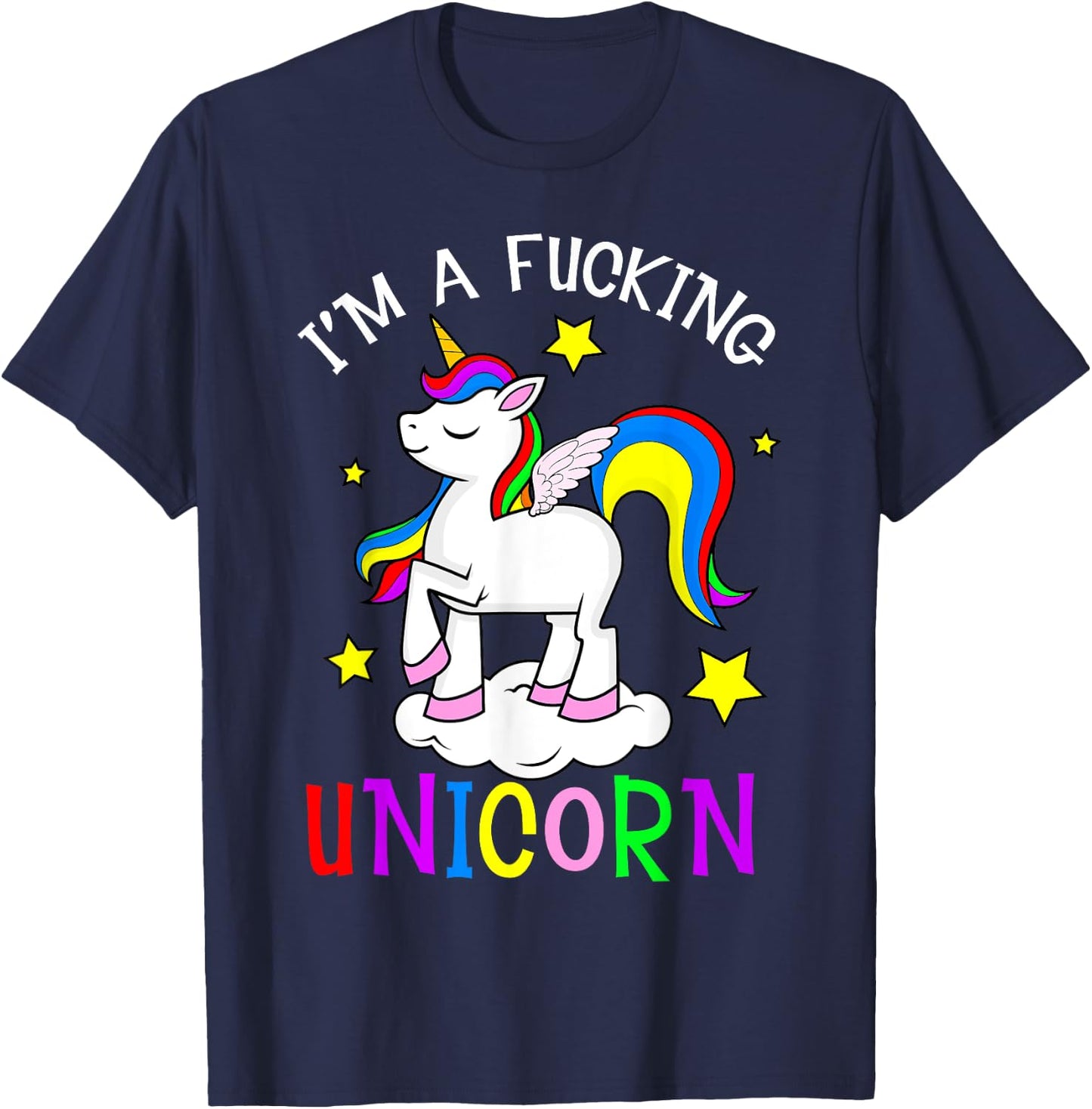 I'm a Fucking Unicorn Halloween Unicorn Costume Women Girls T-Shirt - T-Shirt | Navy