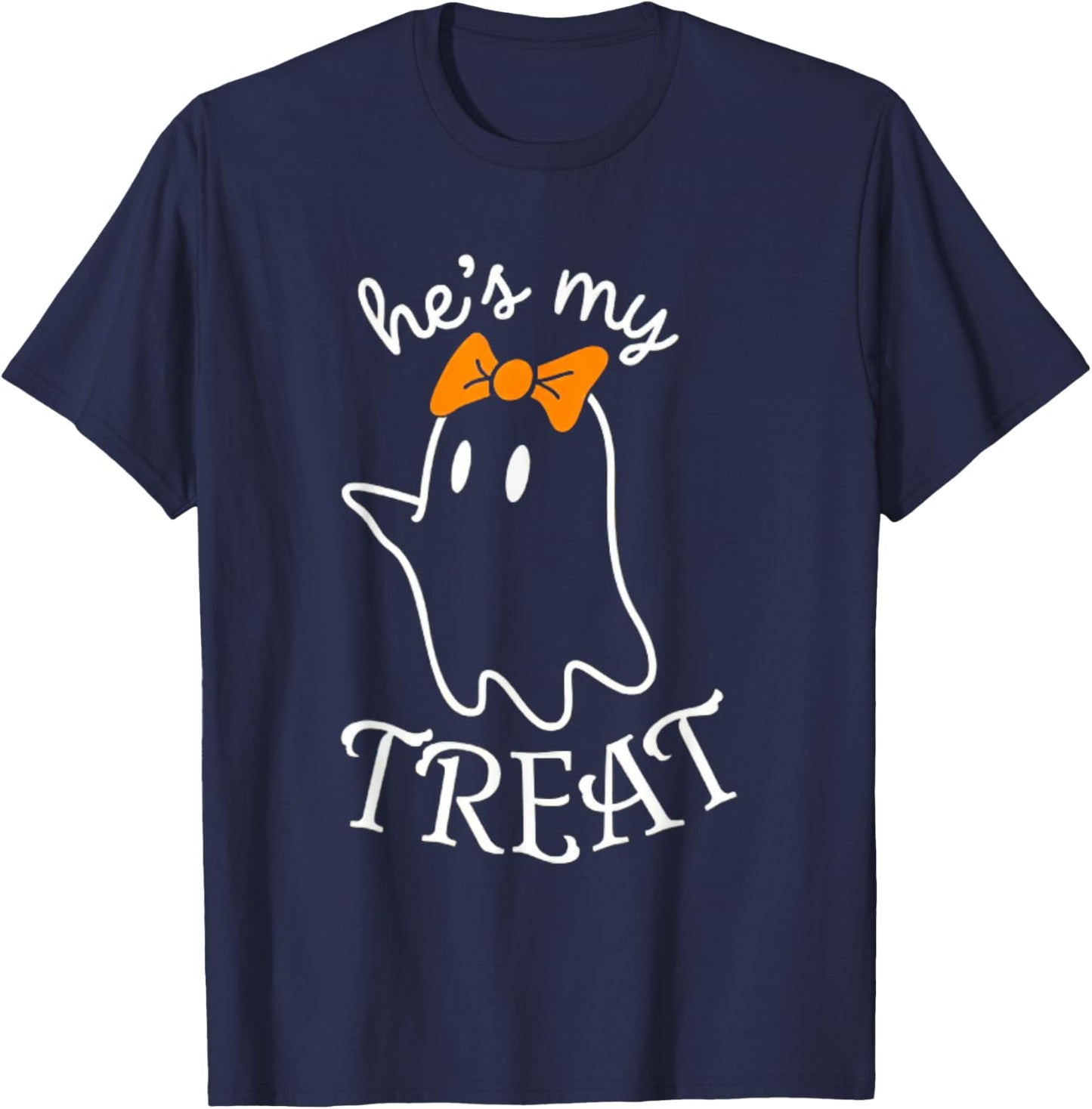 She's My Trick He's My Treat Couples Ghost Men Women T-Shirt - T-Shirt | Navy