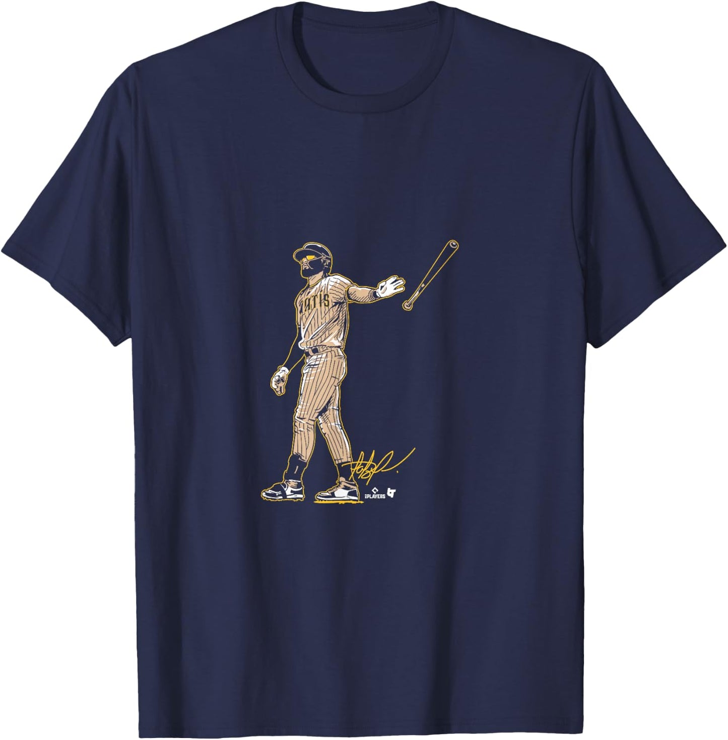 Fernando Tatis Jr.: Home Run Pose - San Diego Baseball T-Shirt - T-Shirt | Navy