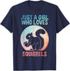 Funny Squirrel Designs For Girls Women Mom Chipmunk Lovers T-Shirt - T-Shirt | Navy