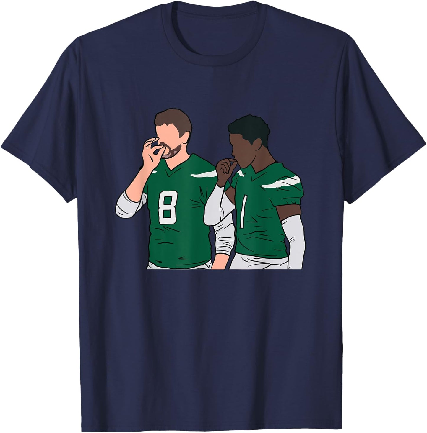 Rodgers and Gardner Handshake Meme Football Funny T-Shirt - T-Shirt | Navy