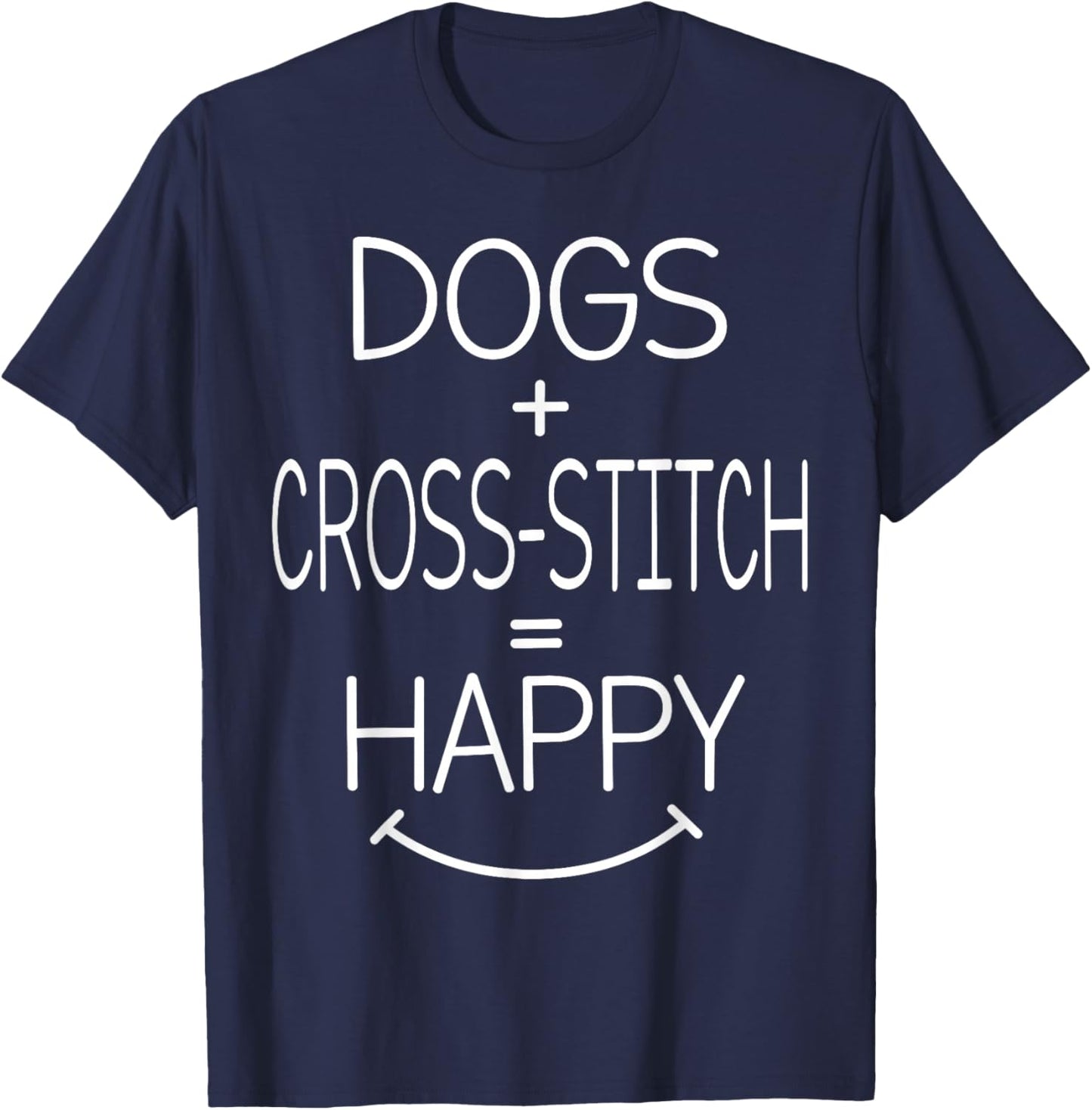 Dog Owner Sewing Quilting - Funny Cross-Stitch Men Women T-Shirt - T-Shirt | Navy