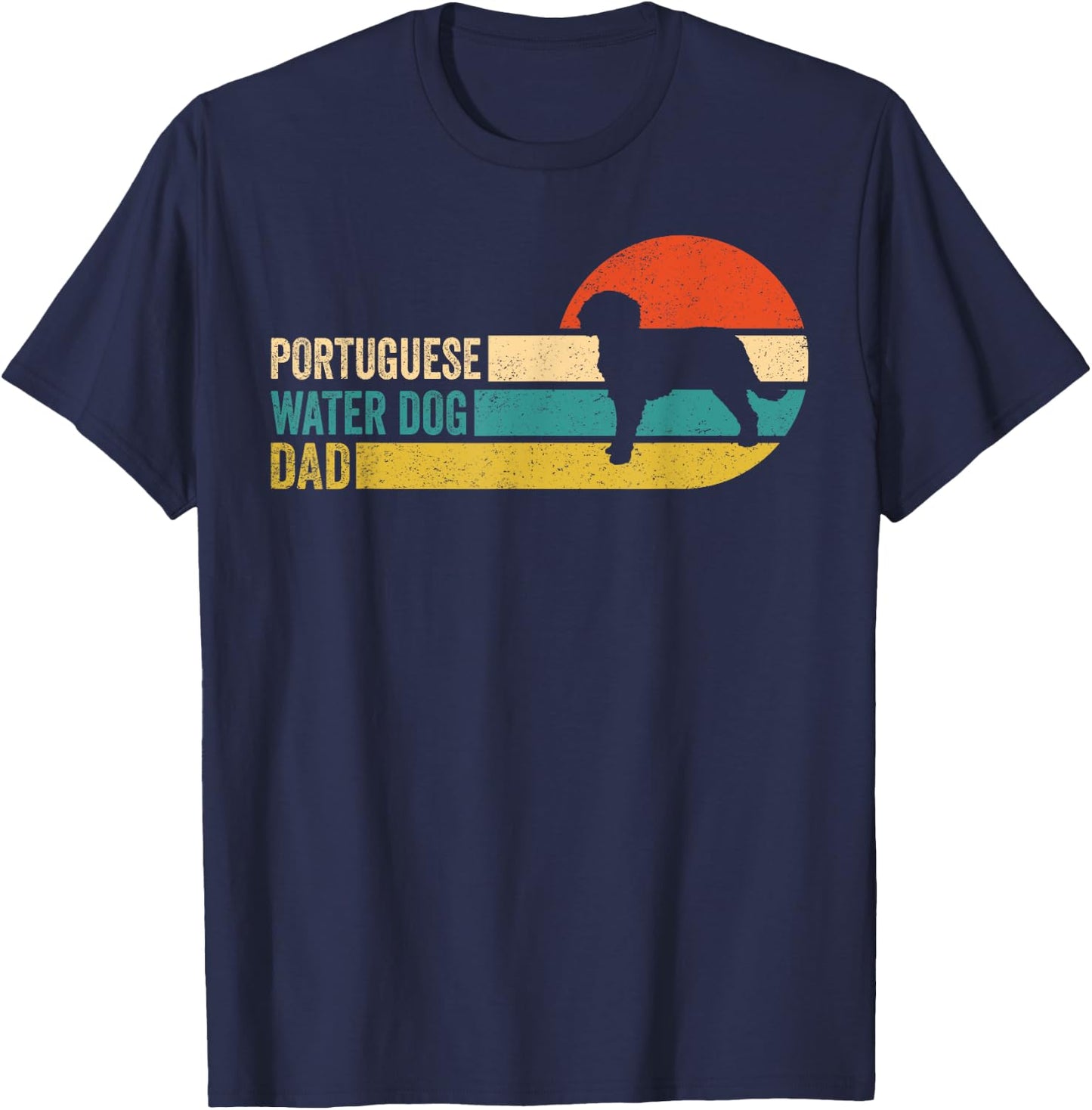 Portuguese Water Dog - Dad Father's Day Pet Dog Breed Pet T-Shirt - T-Shirt | Navy