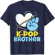 K-POP Brother Korean Cute K-Pop Music Lover T-Shirt - T-Shirt | Navy