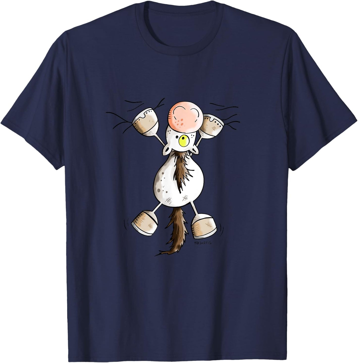Cute Horse For Horse Friends And Horseback Riders T-Shirt - T-Shirt | Navy
