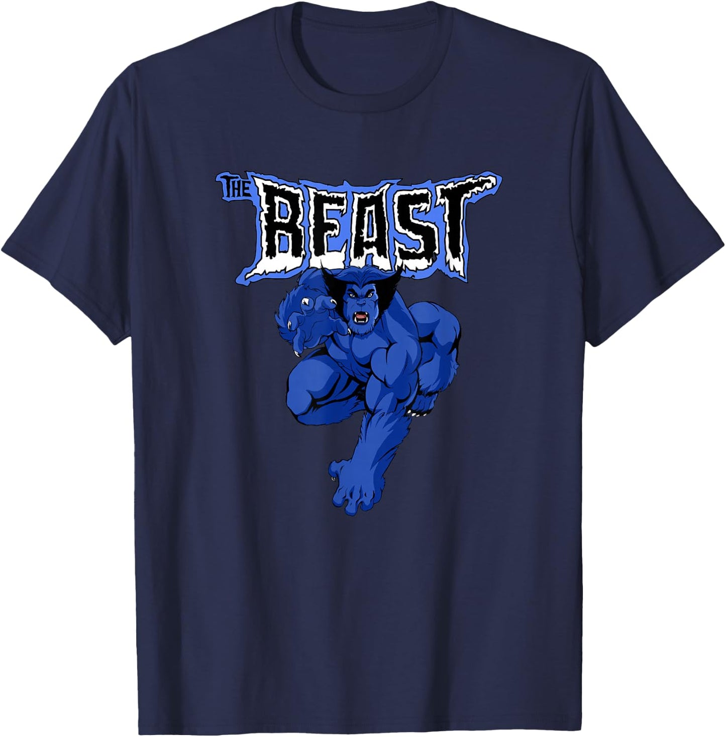 Marvel X-Men The Beast 90's TV Show Portrait T-Shirt - T-Shirt | Navy