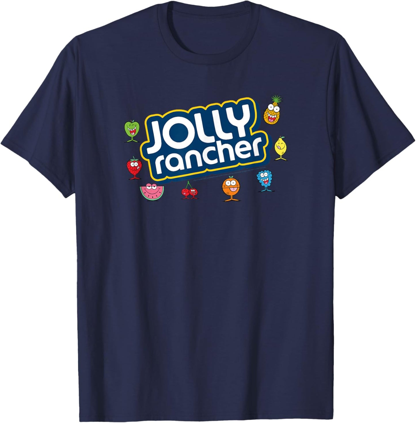 Jolly Rancher Fruits Gang Official Iconic Logo T-Shirt - T-Shirt | Navy