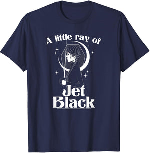 Wednesday A Little Ray Of Jet Black Celestial Silhouette T-Shirt - T-Shirt | Navy