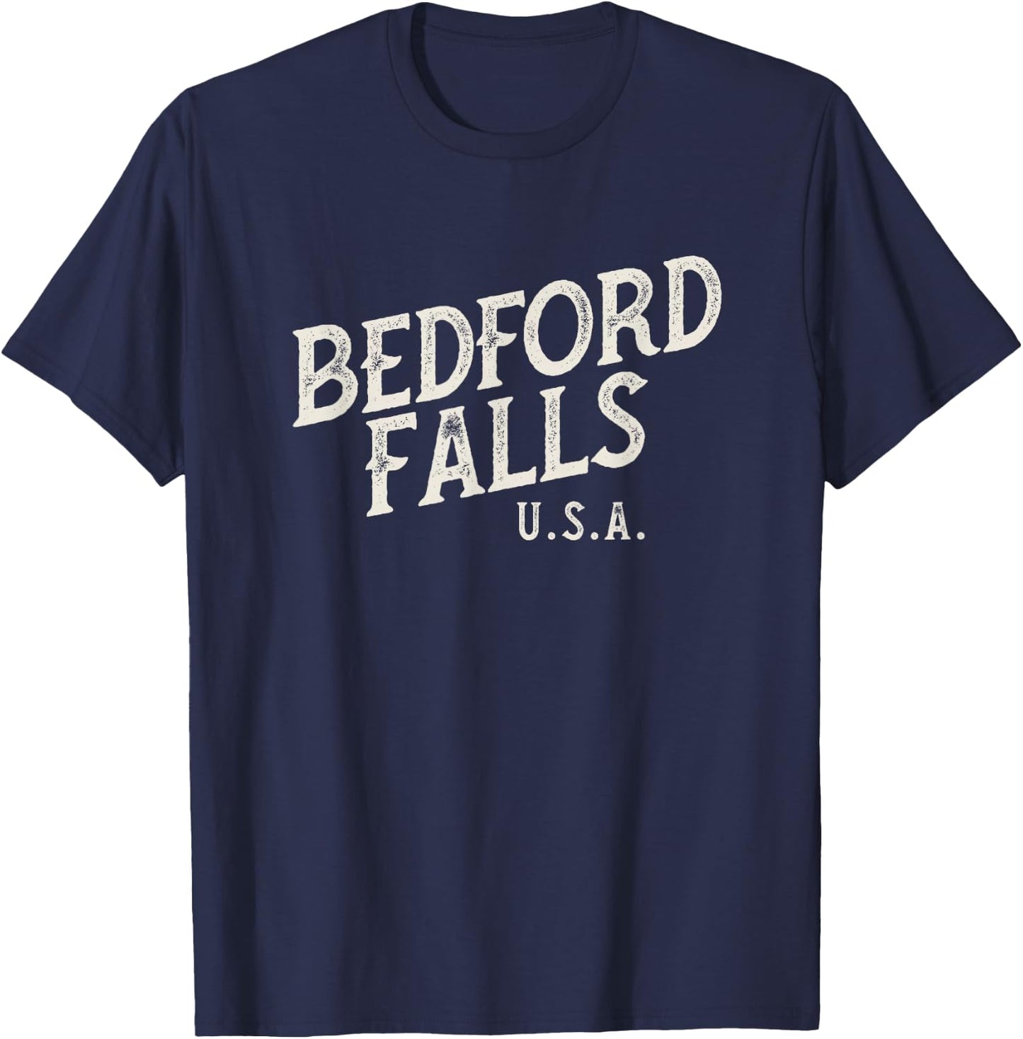 Christmas Movie classic, Bedford Falls. George Bailey T-Shirt - T-Shirt | Navy