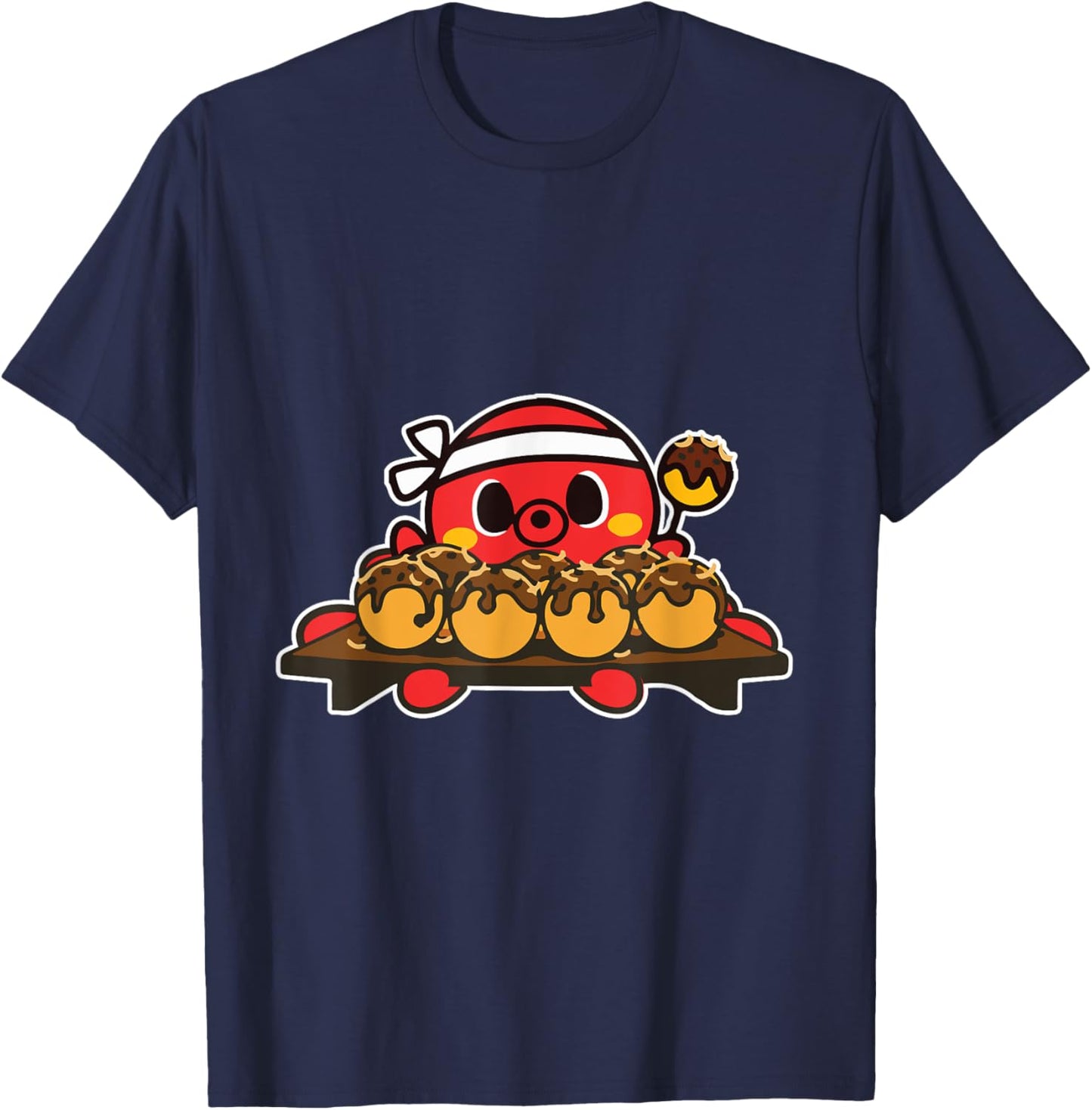 Octopus Cooking Japanese Takoyaki T-Shirt - T-Shirt | Navy