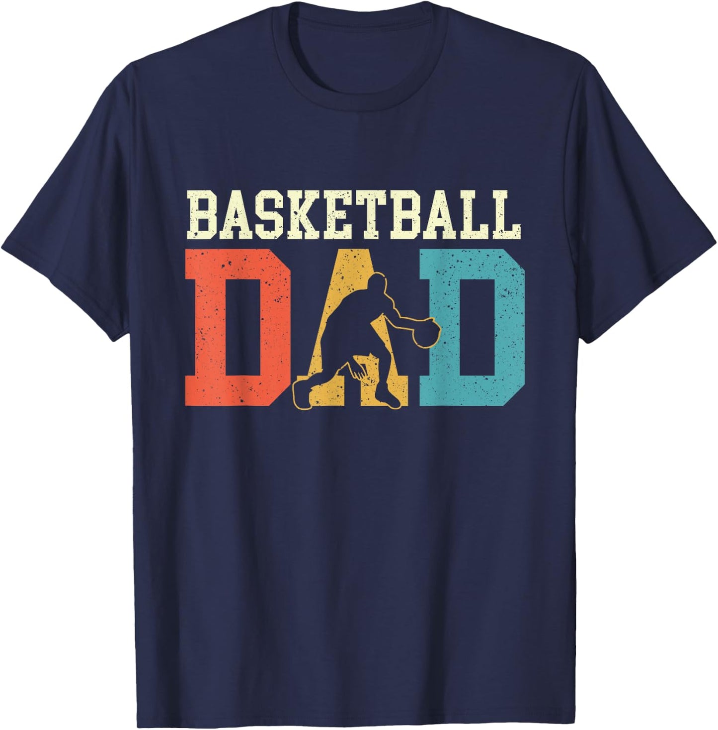 Basketball Dad - Fathers Day Game Trainer Ball Sports Lover T-Shirt - T-Shirt | Navy