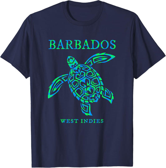 Barbados Sea Turtle Boys Girls Vacation Souvenir T-Shirt - T-Shirt | Navy