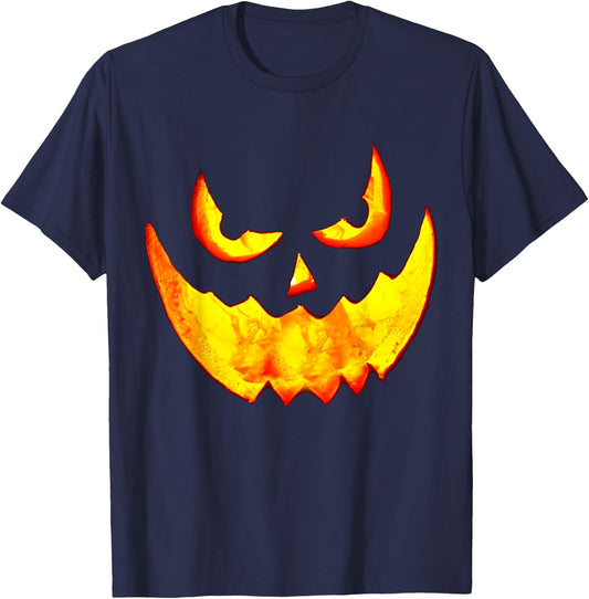 Jack O Lantern Scary Pumpkin Halloween Costume T-Shirt - T-Shirt | Navy