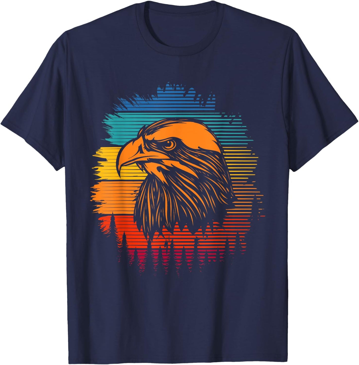 Falcon Retro Men Women Falconry Hunting Falconer T-Shirt - T-Shirt | Navy