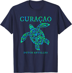 Curacao Sea Turtle Boys Girls Toddler Vacation Souvenir T-Shirt - T-Shirt | Navy