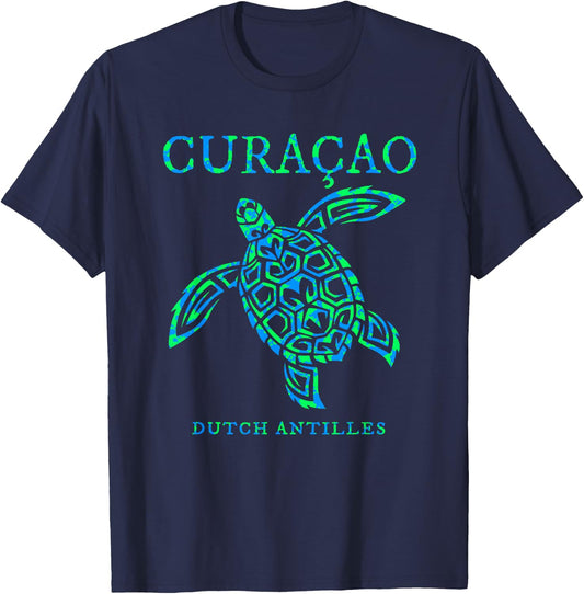 Curacao Sea Turtle Boys Girls Toddler Vacation Souvenir T-Shirt - T-Shirt | Navy