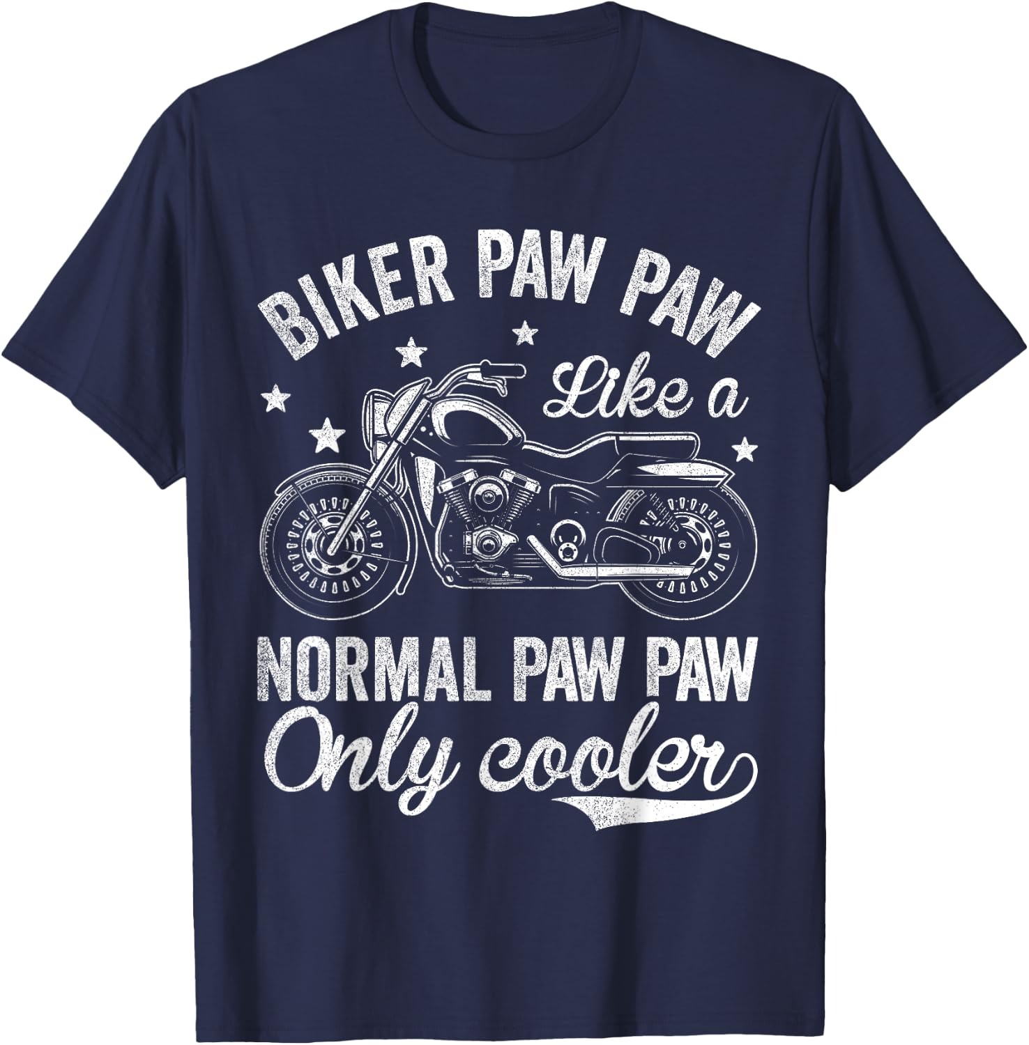 Vintage Motorcycle Shirts , Bike Riders Biker Paw Paw T-Shirt - T-Shirt | Navy