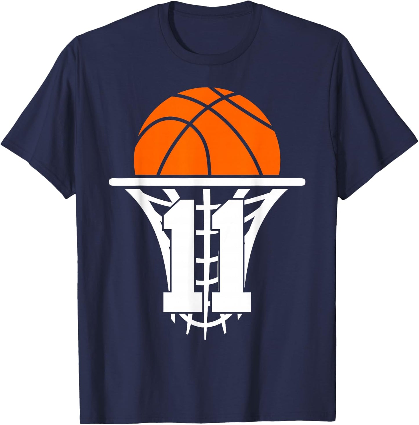 11 Years Basketball 11th Birthday T-Shirt - T-Shirt | Navy