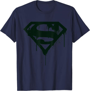 DC Superman Logo Doomsday Graffiti T-Shirt - T-Shirt | Navy