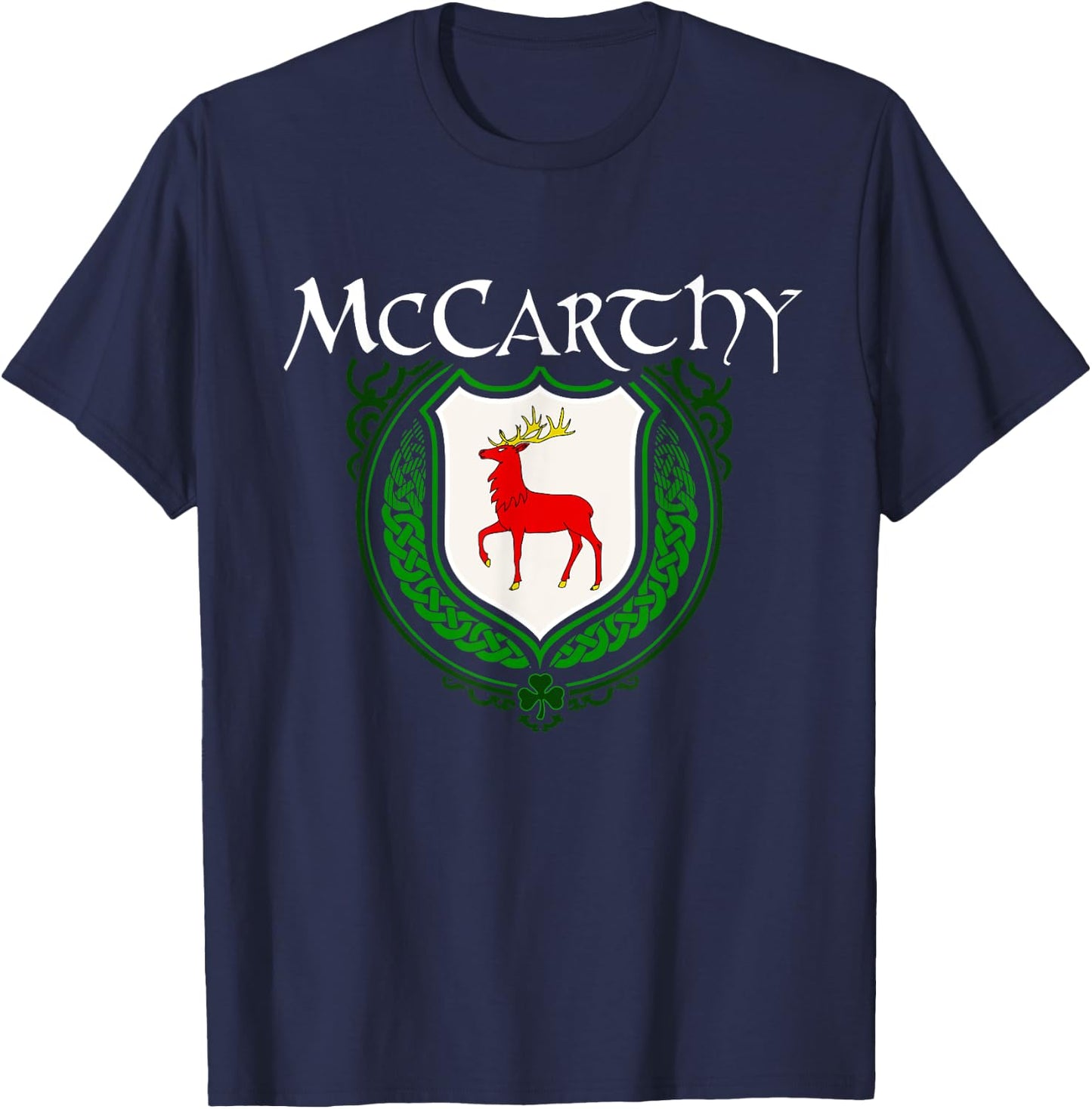 McCarthy Surname Irish Clan Tartan Badge Ireland T-Shirt - T-Shirt | Navy