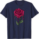 Bleeding Rose Tattoo Style Bleeding Rose T-Shirt - T-Shirt | Navy