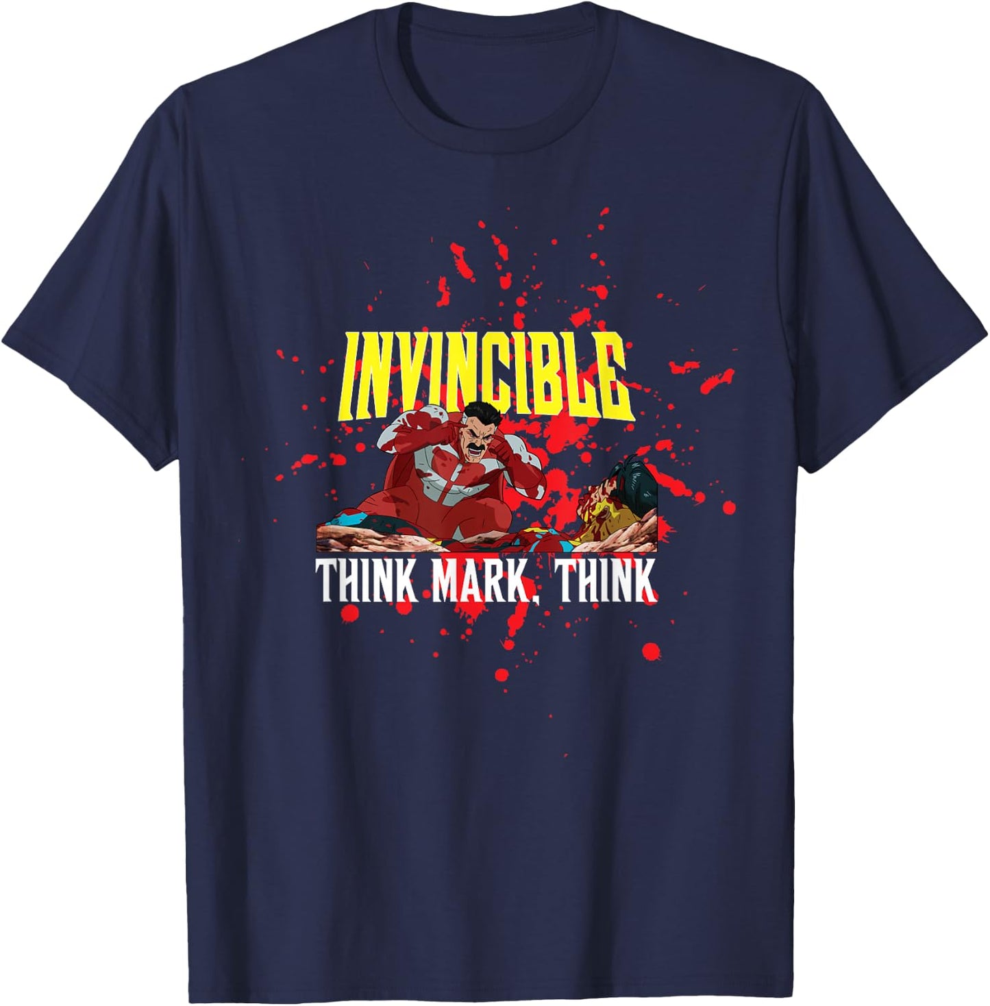 Invincible Animated - Think Mark Think T-Shirt - T-Shirt | Navy