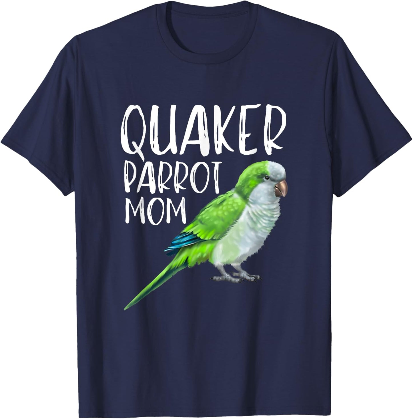 Blue Quaker Parrot Mom T-Shirt - T-Shirt | Navy