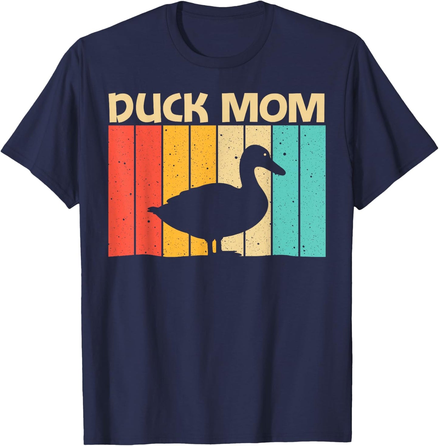Funny Duck Design For Mom Mother Duck Farmer Hunting Lovers , Black T-Shirt - T-Shirt | Navy