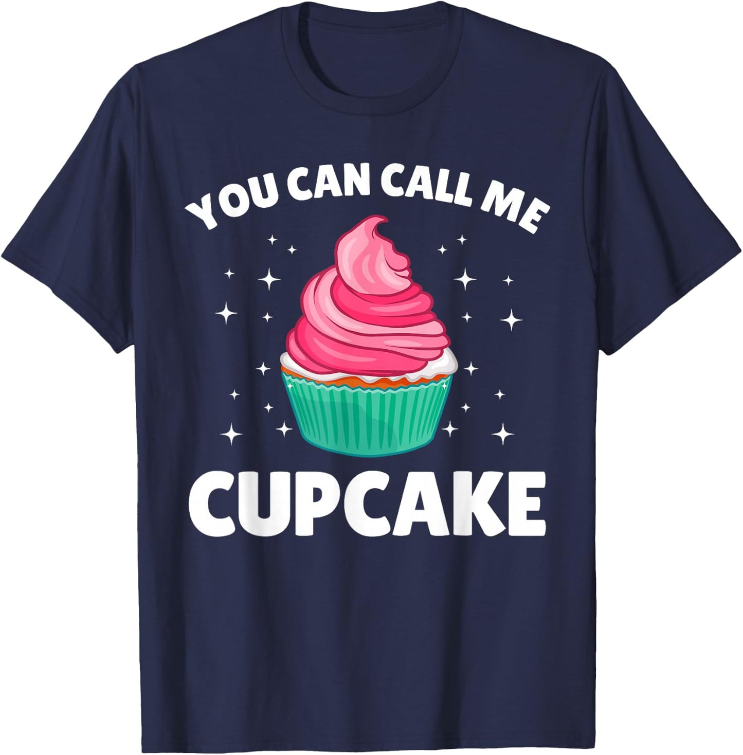 Cute Cupcake Art Women Kids Cake Baker Sweet Cupcake T-Shirt - T-Shirt | Navy