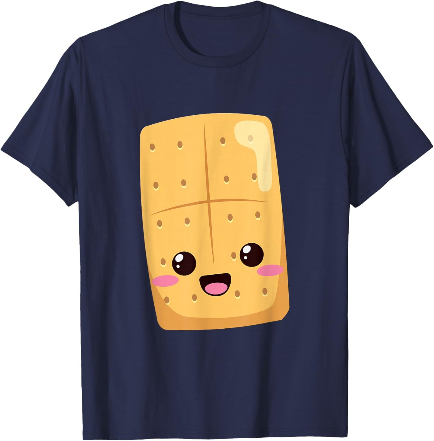 Kawaii Halloween Group Costume Party S'Mores Graham Cracker T-Shirt - T-Shirt | Navy