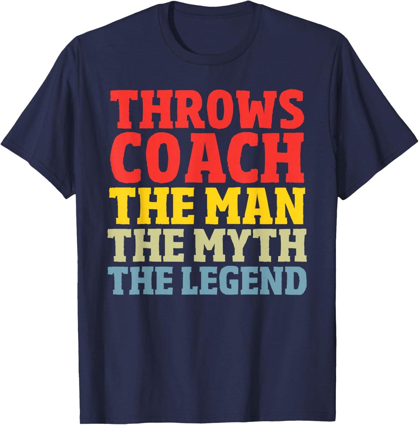 Shot Put And Discus Coach Funny Track And Field Throwing T-Shirt - T-Shirt | Navy