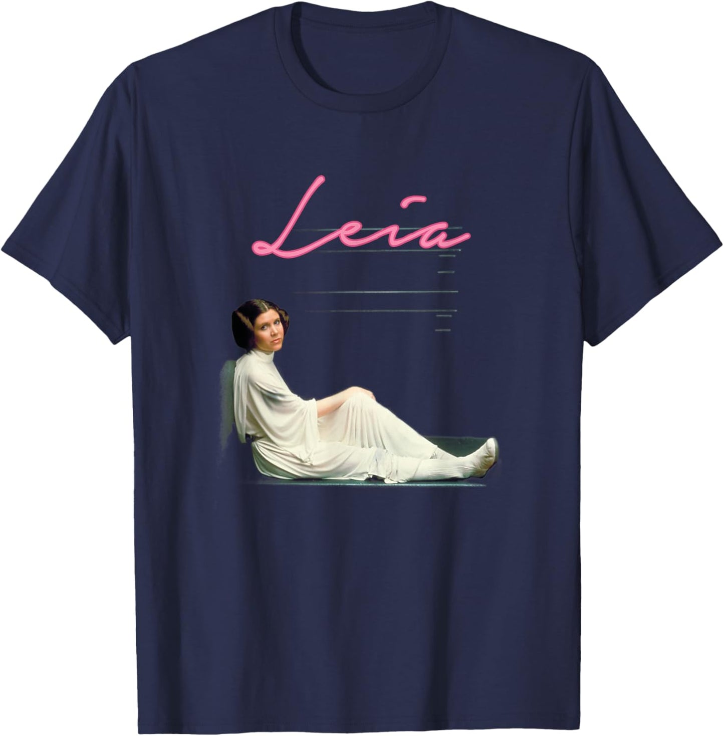 Star Wars Princess Leia Classic Pretty Shot Portrait T-Shirt - T-Shirt | Navy