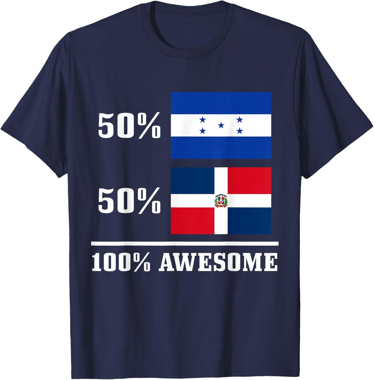Honduras Dominican Republic Honduran Flag Pride Heritage T-Shirt - T-Shirt | Navy