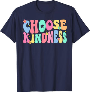 Choose Kindness Be Kind Inspirational Teacher Women Kids T-Shirt - T-Shirt | Navy