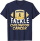 Childhood Cancer Awareness Tackle Childhood Cancer Football T-Shirt - T-Shirt | Navy