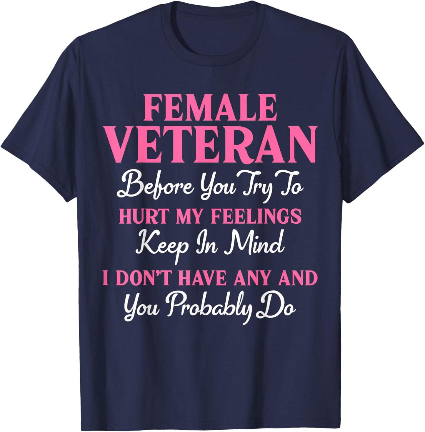 Female Veteran Retired Military Women Veteran Mother Grandma T-Shirt - T-Shirt | Navy