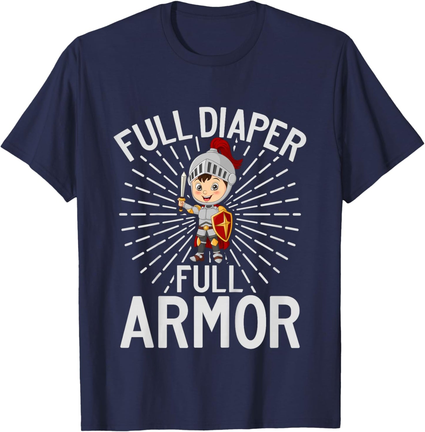 Kids Full Diaper Full Armor Knight T-Shirt - T-Shirt | Navy