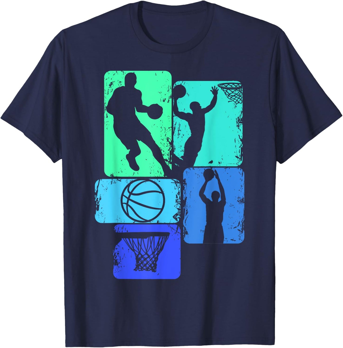 Basketball Player Boys Kids Men T-Shirt - T-Shirt | Navy
