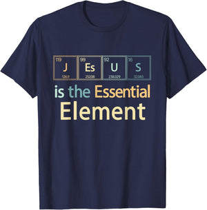 Jesus Essential Element Vintage Believer Faith Christians T-Shirt - T-Shirt | Navy