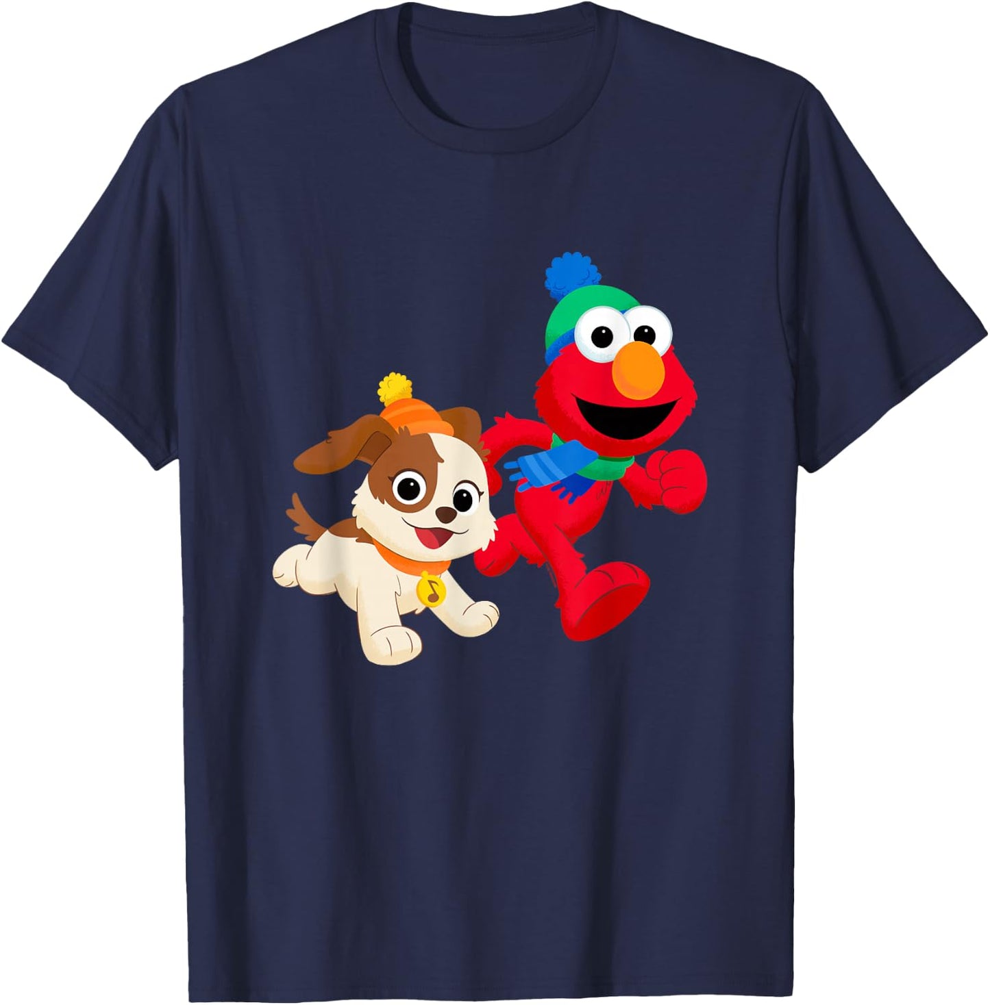 Sesame Street Best Friends, Elmo and Tango Winter Fun T-Shirt - T-Shirt | Navy