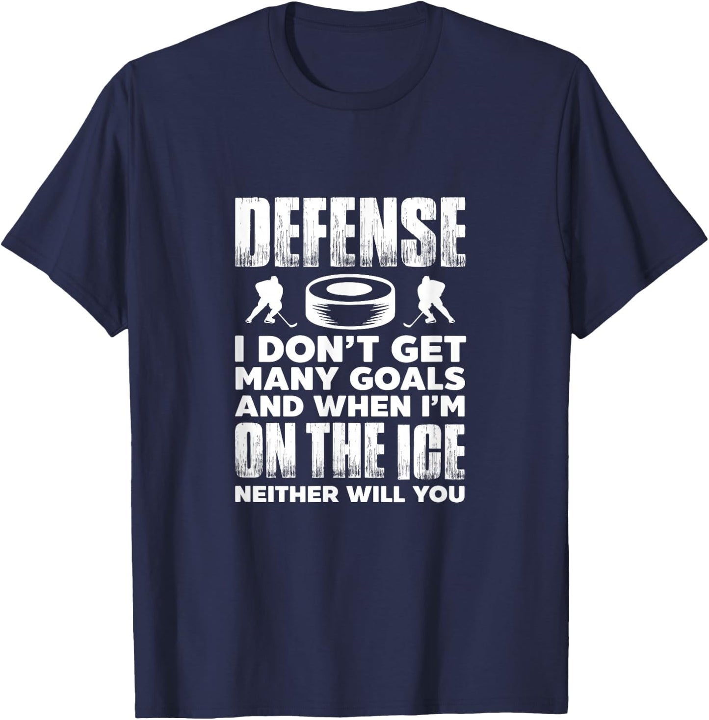 Ice Hockey Player Goalie Defense I Don't Get Many Goals T-Shirt - T-Shirt | Navy
