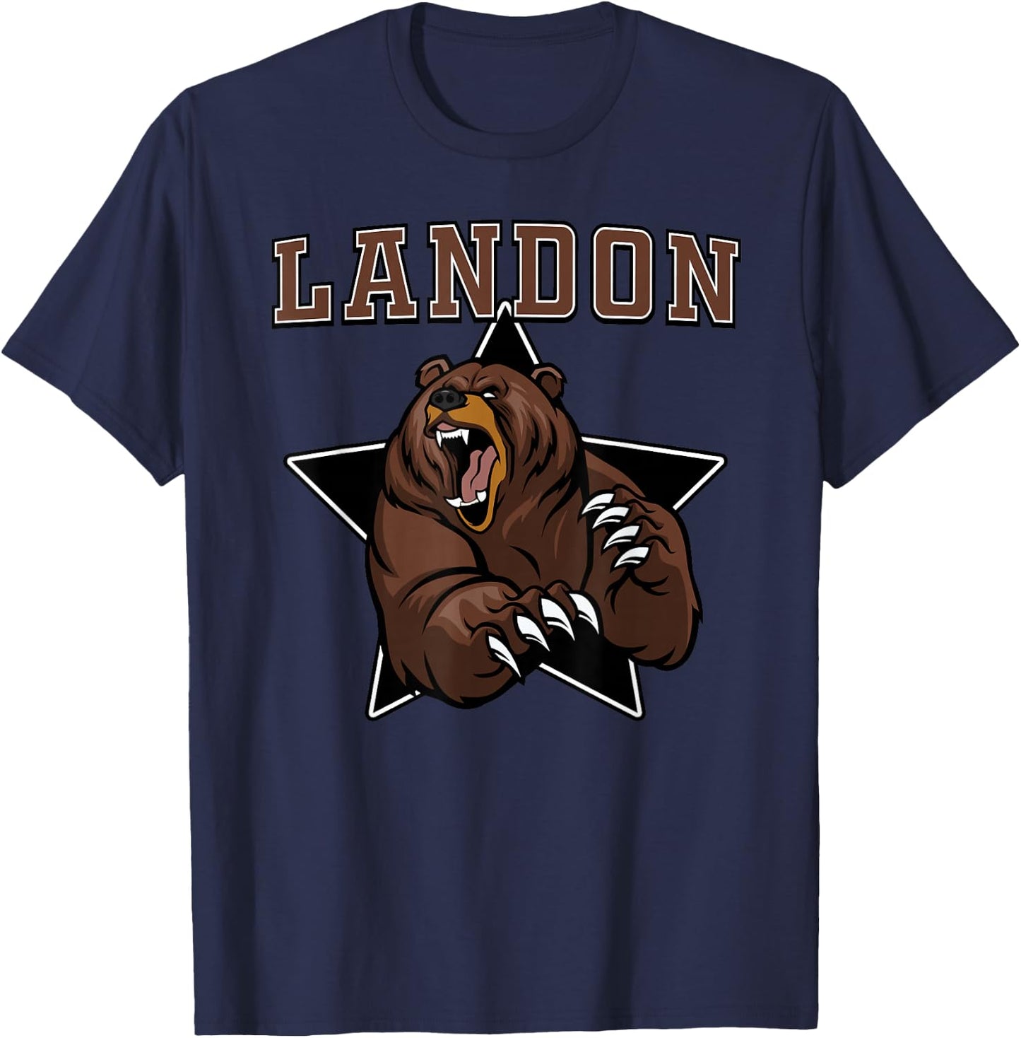 Landon Bears High School Team Spirit T-Shirt - T-Shirt | Navy